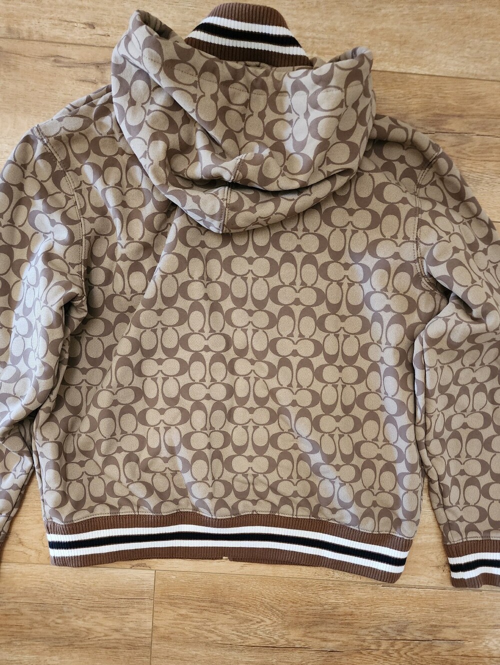 Coach x Jennifer Lopez Full Zip Logo Hoodie Jacket Signature Cotton Women M - Picture 9 of 11